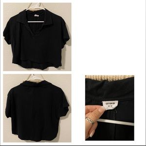 Cotton On Cropped Collared Top